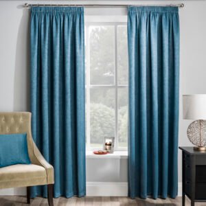 Matrix Pencil Pleat Curtain Teal