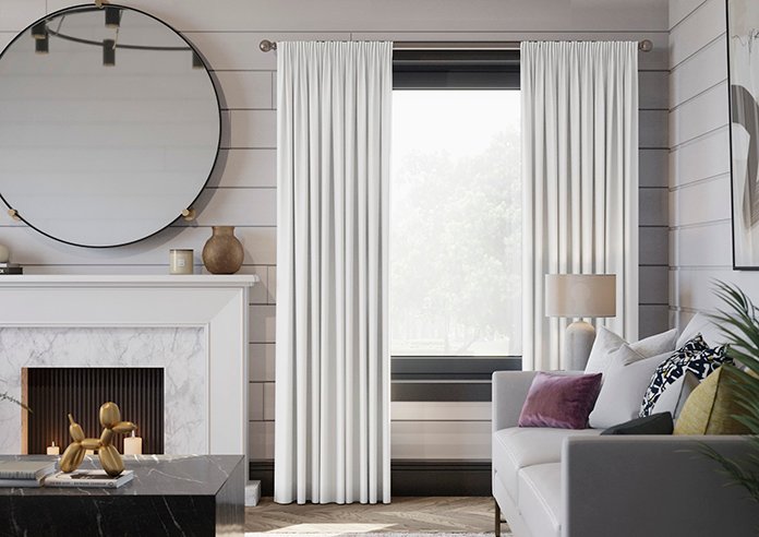 Medina, White - Made to Measure Curtains