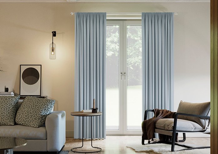 Norleigh, Sky - Made to Measure Curtains