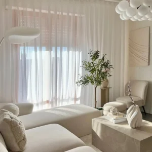 Scandina Solid Voile Sheer Curtain Soft Top