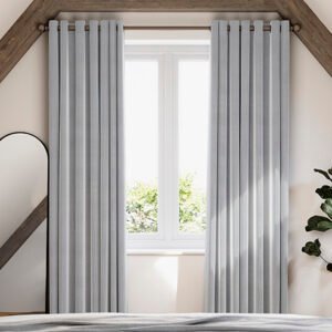 Luxe Velvet (Blackout) Eyelet, Silver Grey