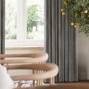 Odessa Velvet, Slate - Made to Measure Curtains